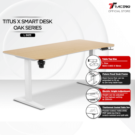 โต๊ะปรับระดับ TTRACING TITUS X SMART DESK 1.6M สี OAK_1